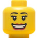 LEGO Yellow Hula Dancer Head (Safety Stud) (12514 / 93392)