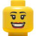 LEGO Gelb Hula Dancer Kopf (Sicherheitsbolzen) (12514 / 93392)