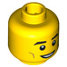 LEGO Yellow Ice Fisherman Head (Safety Stud) (3626 / 97087)