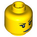 LEGO Yellow Intergalactic Girl Head (Safety Stud) (3626 / 99293)