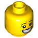 LEGO Gelb J.B. Watt mit Groß Smile Minifigure Kopf (Einbau-Vollbolzen) (3626 / 56149)