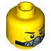 LEGO Yellow Jack Fireblade Head (Recessed Solid Stud) (3626 / 13127)