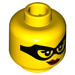 LEGO Yellow Jewel Thief Minifigure Head (Recessed Solid Stud) (3626 / 24626)