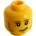 LEGO Yellow Jungle Explorer Minifigure Head (Recessed Solid Stud) (3626 / 32743)