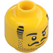 LEGO Amarillo Selvático Explorer con Fedora Sombrero Minifigura Cabeza (Espiga sólida hueca) (3274)