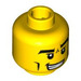 LEGO Yellow Karate Master Head (Safety Stud) (3626 / 91305)
