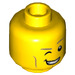 LEGO Gelb Lanze mit Jet Pack (70324) Minifigure Kopf (Einbau-Vollbolzen) (3626 / 23784)