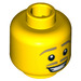 LEGO Yellow Lederhosen Guy Head (Safety Stud) (3626 / 10775)