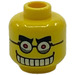 LEGO Yellow Mad Scientist Head (Safety Stud) (3626)