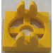 LEGO Geel Magneet Houder Tegel 2 x 2 met lange armen en diepe inkeping (2609)