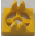 LEGO Gelb Magnet Halter Fliese 2 x 2 mit hohen Armen und tiefer Kerbe (2609)