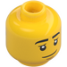 LEGO Yellow Male passenger Minifigure Head (Recessed Solid Stud) (3274 / 103223)