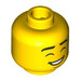 LEGO Yellow Male Visitor - Yellowish Green Jacket Minifigure Head (Recessed Solid Stud) (3274)