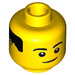 LEGO Yellow Male with Mountain Shirt Minifigure Head (Recessed Solid Stud) (3626 / 98550)