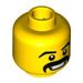 LEGO Yellow Mariachi Head (Recessed Solid Stud) (3626 / 91802)