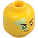 LEGO Yellow Mateo Minifigure Head (Recessed Solid Stud) (3274 / 102968)