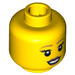 LEGO Yellow Mermaid Head (Safety Stud) (3626 / 11495)