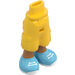 LEGO Yellow Minidoll Hip with Shorts with Cargo Pockets with Bright blue shoes (2268)