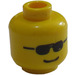 LEGO Jaune Minifigurine Tête avec Standard Sourire et Des lunettes de soleil (Clou de sécurité) (3626)