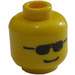 LEGO Geel Minifig Hoofd met Standaard Grijns en Sunglasses (Veiligheids Stud) (3626)