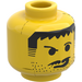 LEGO Yellow Minifig Head with Stubble, Moustache and Smirk (Safety Stud) (3626)