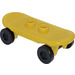 LEGO Yellow Minifig Skateboard with Black Wheels