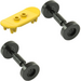 LEGO Yellow Minifig Skateboard with Black Wheels