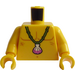 LEGO Giallo Minifigure Busto con Collana di Shipwreck Survivor (973)