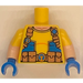 LEGO Yellow Minifig Torso with Trickster Blue Utility Belt (973)