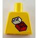 LEGO Jaune Minifig Torse sans bras avec Bricks Autocollant (973)