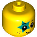 LEGO Yellow Minifigure Baby Head with Green Star (33464 / 65786)