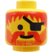 LEGO Yellow Minifigure Captain Redbeard Head (Safety Stud) (3626)