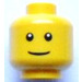 LEGO Gelb Minifigure Kopf mit Schwarz Augen mit Weiß Pupils und Smile (Sicherheitsbolzen) (3626)