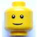 LEGO Yellow Minifigure Head with Black Eyes with White Pupils and Smile (Safety Stud) (3626)