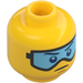 LEGO Yellow Minifigure Head with Decoration (Recessed Solid Stud) (3626 / 36172)