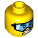 LEGO Yellow Minifigure Head with Decoration (Recessed Solid Stud) (3626 / 66721)