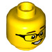 LEGO Gelb Minifigure Kopf mit Dekoration (Einbau-Vollbolzen) (3626 / 98363)