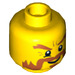 LEGO Jaune Minifigure Diriger avec Décoration (Goujon de sécurité) (13466 / 74305)