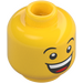 LEGO Yellow Minifigure Head with Decoration (Safety Stud) (23094 / 86289)