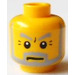 LEGO Yellow Minifigure Head with Decoration (Safety Stud) (3626)