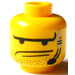 LEGO Yellow Minifigure Head with Decoration (Safety Stud) (3626)