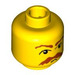 LEGO Yellow Minifigure Head with Decoration (Safety Stud) (3626 / 44476)