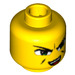 LEGO Gelb Minifigure Kopf mit Dekoration (Sicherheitsbolzen) (3626 / 55533)