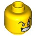 LEGO Yellow Minifigure Head with Decoration (Safety Stud) (3626 / 63186)