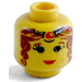 LEGO Yellow Minifigure Head with Decoration (Safety Stud) (3626)