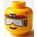 LEGO Yellow Minifigure Head with Decoration (Safety Stud) (3626)