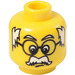 LEGO Yellow Minifigure Head with Decoration (Safety Stud) (3626)