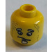 LEGO Yellow Minifigure Head with Decoration (Safety Stud) (3626)