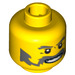 LEGO Yellow Minifigure Head with Decoration (Safety Stud) (64902 / 96959)