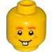 LEGO Yellow Minifigure Head with Freckles and Buckteeth (Recessed Solid Stud) (3626)